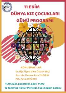 Birimimiz Tarafından "11 Ekim Dünya Kız Çocukları Günü Programı" Düzenlendi.